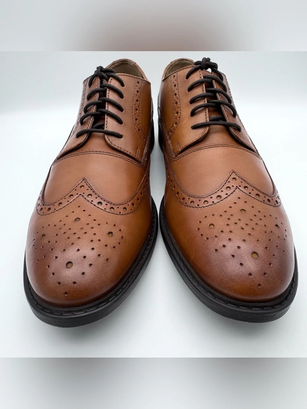 Bostonian Brown Leather Wingtip Oxford Lace-Up Dress Shoes Men's Size 11.5 M